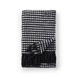 Catherine Lansfield Stab Stitch Embellished 125X150 Cm Blanket Throw Black - thumbnail 6