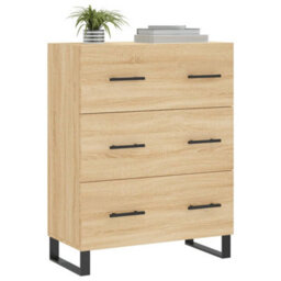 Berkfield Classic Sideboard Sonoma Oak 69.5X34X90 Cm Engineered Wood - thumbnail 3