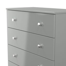 Yarmouth Ready Assembled Matt Grey No Effect 4 Drawer Wide Chest (H)875mm (W)740mm (D)390mm - thumbnail 3