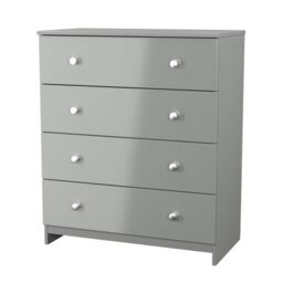 Yarmouth Ready Assembled Matt Grey No Effect 4 Drawer Wide Chest (H)875mm (W)740mm (D)390mm - thumbnail 2