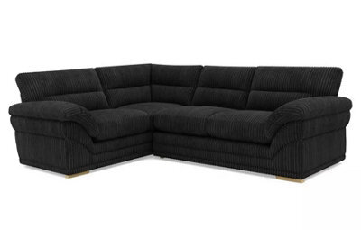 Sofaselectionuk Ltd Amalfi Claude Right Hand 2 Piece Corner Sofa In Black - image 1