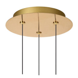 Lucide Kligande - Pendant Light - 25 Cm - Led Dim. - 3X8W 2700K - Matt Gold / Brass - thumbnail 7