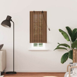 Berkfield Window Blind With Curtains Manual Brown 60 X 220 Cm Bamboo - thumbnail 3