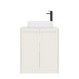 Royal Bathrooms Royal Bathroom Elmore 700mm Classic White Freestanding Countertop Bathroom Vanity Unit 2 Door With Lyon Basin - thumbnail 7