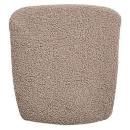 Wyld And Coco Taupe Boucle Rocking Chair With Rubberwood Legs - Scandinavian, Nursery And Living Room Armchair - thumbnail 8