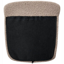 Wyld And Coco Taupe Boucle Rocking Chair With Rubberwood Legs - Scandinavian, Nursery And Living Room Armchair - thumbnail 9