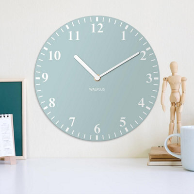 Walplus Duck Egg Solid Colour Classic Home Office Mdf Wall Clock - image 1