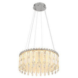 Luminosa Lighting Luminosa Klunka 59.5Cm Pendant Ceiling Light Chrome K5 Crystals Led Dimmable 2700-6000K Remote Control - thumbnail 5