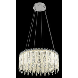 Luminosa Lighting Luminosa Klunka 59.5Cm Pendant Ceiling Light Chrome K5 Crystals Led Dimmable 2700-6000K Remote Control - thumbnail 4