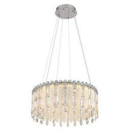 Luminosa Lighting Luminosa Klunka 59.5Cm Pendant Ceiling Light Chrome K5 Crystals Led Dimmable 2700-6000K Remote Control - thumbnail 7