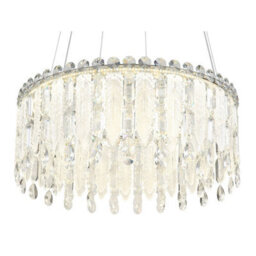 Luminosa Lighting Luminosa Klunka 59.5Cm Pendant Ceiling Light Chrome K5 Crystals Led Dimmable 2700-6000K Remote Control - thumbnail 3