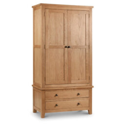 Oakham Premium Kingsley Combination Wardrobe In Waxed Oak - thumbnail 1