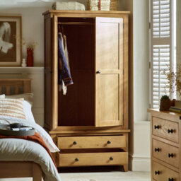 Oakham Premium Kingsley Combination Wardrobe In Waxed Oak - thumbnail 3
