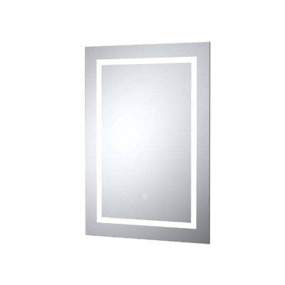 Hudson Reed Enif Led Touch Sensor Illuminated Bathroom Mirror With Demister, Silver, 600 X 800 mm - image 1