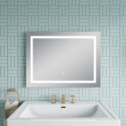 Hudson Reed Enif Led Touch Sensor Illuminated Bathroom Mirror With Demister, Silver, 600 X 800 mm - thumbnail 6