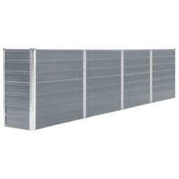 Berkfield Durable Raised Garden Bed 320X40X77 Cm Galvanised Steel Grey - thumbnail 2
