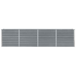 Berkfield Durable Raised Garden Bed 320X40X77 Cm Galvanised Steel Grey - thumbnail 4