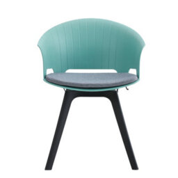Darphe Dining Chair Set Of 4 Green Dining Chairs With Padded Seat & Swivel - thumbnail 2