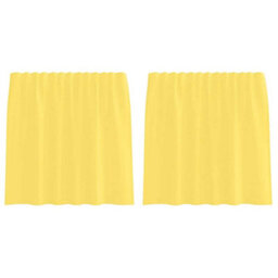 Berkfield Voile Curtains With Rod Pockets 2 Pcs Yellow - thumbnail 2
