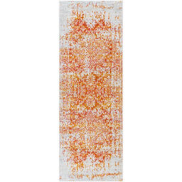 Livabliss Harput-Vintage Grey Blue Orange White Traditional Boho Living Dining Bedroom Rug 80 X 220 Cm Easy Care, Non Shedding - thumbnail 1