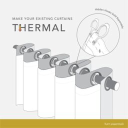 Furn. Thermal Eyelet Curtain Lining Pair, (L) 163Cm X (W) 170Cm - thumbnail 5