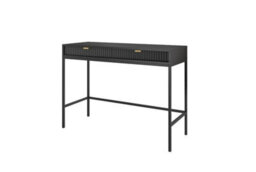 Arte Nova Contemporary Dressing Table Computer Desk 2 Drawers Black (H)780mm (W)1040mm (D)500mm