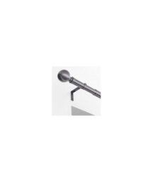 Unknown 22-25mm Ball End Metal Eyelet Extendable Curtain Pole Set - Charcoal, 120-210Cm - thumbnail 2