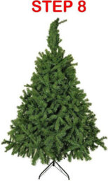 Abaseen 8Ft Green Artificial Christmas Tree Xmas Pine Tree 1500 Tips Solid Metal Legs Perfect For Indoor Outdoor Decoration - thumbnail 7