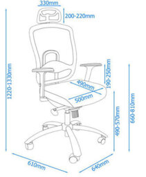 Alphason Malibu Office Chair In Grey / Black - thumbnail 8