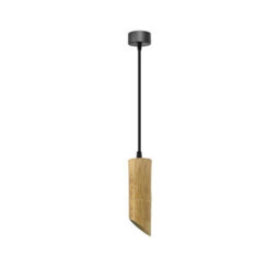 Modern Bamboo Tube Pendant Light, 22.5Cm Minimalist Cylinder Hanging Lamp  Ledsone Gu10 Ceiling Fixture For Nordic Decor