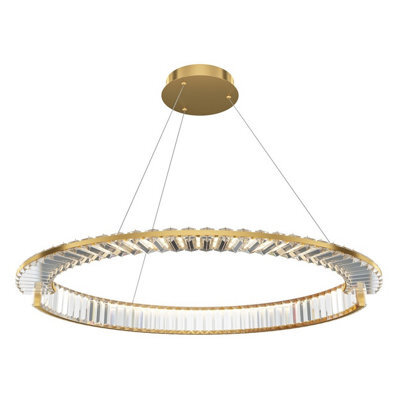 Luminosa Lighting Luminosa Krone Modern 80Cm Pendant Ceiling Light Brass 3000K 2925Lm Crystal Shade - image 1