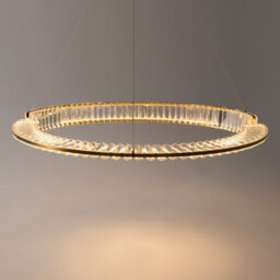 Luminosa Lighting Luminosa Krone Modern 80Cm Pendant Ceiling Light Brass 3000K 2925Lm Crystal Shade - thumbnail 4