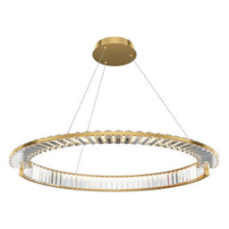 Luminosa Lighting Luminosa Krone Modern 80Cm Pendant Ceiling Light Brass 3000K 2925Lm Crystal Shade - thumbnail 1