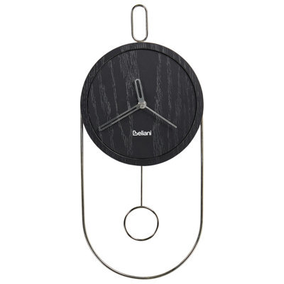 Beliani Wall Clock Sierre 20 Cm Black - image 1