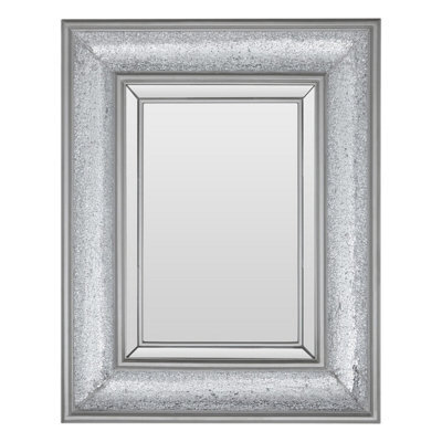Orsina Rectangular Wall Mirror With Bevelled Glass Frame, Boutique Style Mirror With Mosaic Inlay, Functional Mdf - image 1