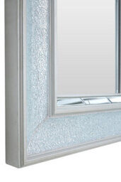 Orsina Rectangular Wall Mirror With Bevelled Glass Frame, Boutique Style Mirror With Mosaic Inlay, Functional Mdf - thumbnail 4