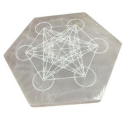 Hexagonal Selenite Charging Plate With Direction & Decision Design - thumbnail 2