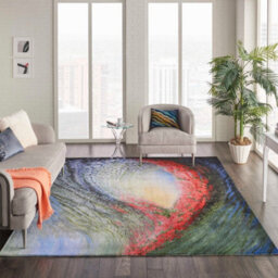 Multicolor Luxurious Modern Floral Optical/ (3D) Rug Easy To Clean Living Room And Bedroom-160Cm X 226Cm - thumbnail 1