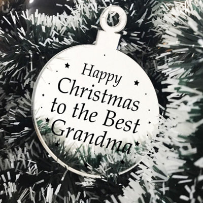 Red Ocean Christmas Gift For Grandma Christmas Tree Decoration Engraved Bauble Gift For Her Grandparent Gift - image 1