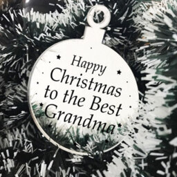 Red Ocean Christmas Gift For Grandma Christmas Tree Decoration Engraved Bauble Gift For Her Grandparent Gift