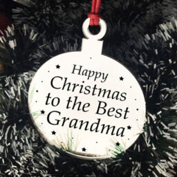 Red Ocean Christmas Gift For Grandma Christmas Tree Decoration Engraved Bauble Gift For Her Grandparent Gift - thumbnail 3