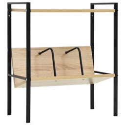 Berkfield 2-Layer Book Shelf Black And Oak 52X28X59 Cm Engineered Wood - thumbnail 1