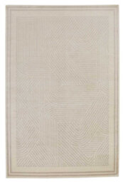 Light Grey Ivory Chequered Geometric Modern Easy To Clean Modern Dining Room Bedroom And Living Room Rug-160Cm X 230Cm - thumbnail 4