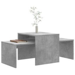 Berkfield Coffee Table Set Concrete Grey 100X48X40 Cm Engineered Wood - thumbnail 3