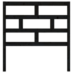 Berkfield Bed Headboard Black 106X4X100 Cm Solid Wood Pine - thumbnail 4