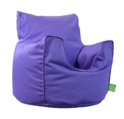 Bean Lazy Cotton Twill Purple Lilac Bean Bag Arm Chair With Beans Child / Teen Size - thumbnail 2