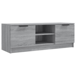 Berkfield Stylish Tv Cabinet Grey Sonoma 102X35X36.5 Cm Engineered Wood - thumbnail 1