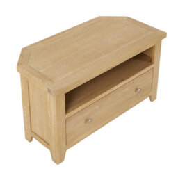 The Furniture Market Cheshire Whitewash Oak Corner Tv Unit Stand Up To 50 Widescreen Size - thumbnail 6