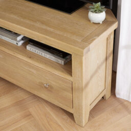 The Furniture Market Cheshire Whitewash Oak Corner Tv Unit Stand Up To 50 Widescreen Size - thumbnail 3