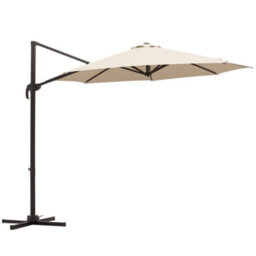 Outsunny 3M Cantilever Parasol Aluminium Garden Umbrella With Crank, Beige - thumbnail 2